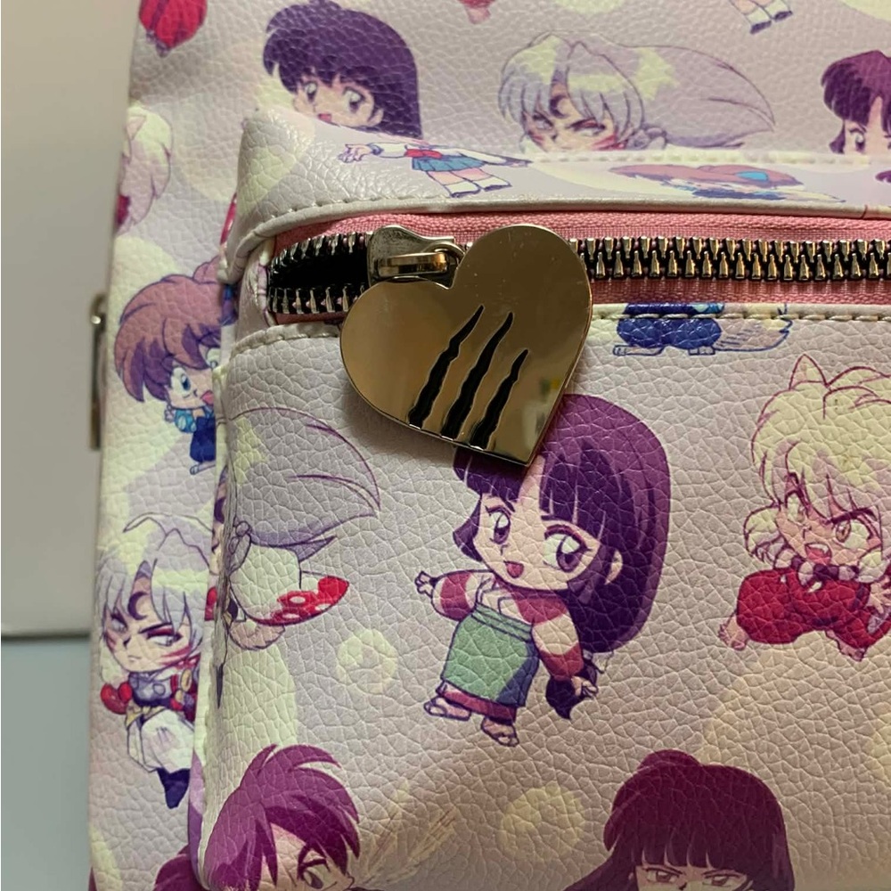 Bioworld InuYasha Chibi Character Mini Backpack - White & Purple - Picture 5 of 14